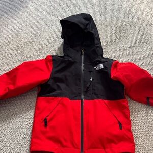 The North Face Red and Black Hooded Jacket